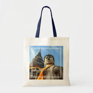 Grosser Buddha in Ayutthaya, Thailand Tragetasche