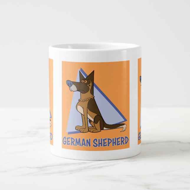 Großer bunter Cartoon Jumbo-Tasse (Vorderseite)