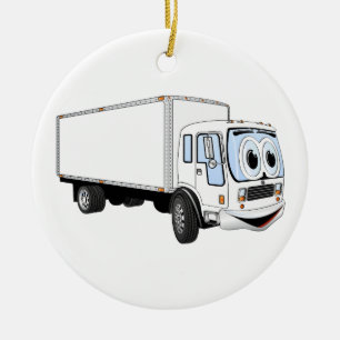 Grosser Cartoon für LKW mit weißer Lieferung Keramikornament