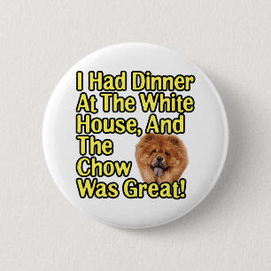 Großer Chow-Chow am Weißen Haus Button