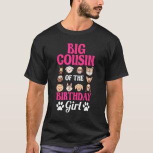 Grosser Cousin des Geburtstagskinder-Hundeschlitte T-Shirt
