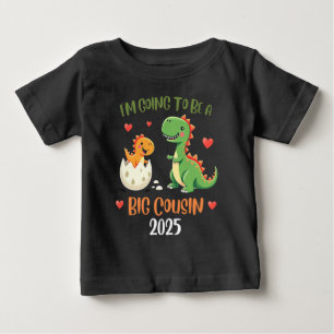 Großer Cousin Dinosaurier Ich Werde Cousin Baby Re T-shirt