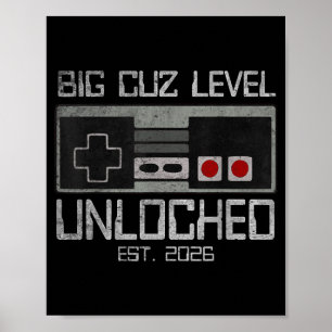 Großer Cousin-Level freigeschaltet Est 2026 Aufges Poster
