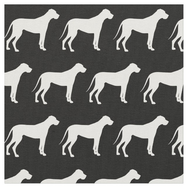 Großer Dan Hund Silhouette Stoff (Nahaufnahme)