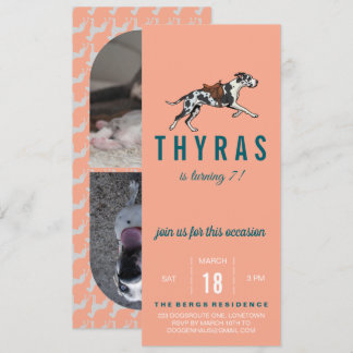 Großer Däne Geburtstagseinladung mit Foto Einladung