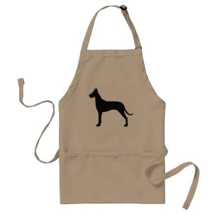 Großer Däne-HundeSilhouette Schürze