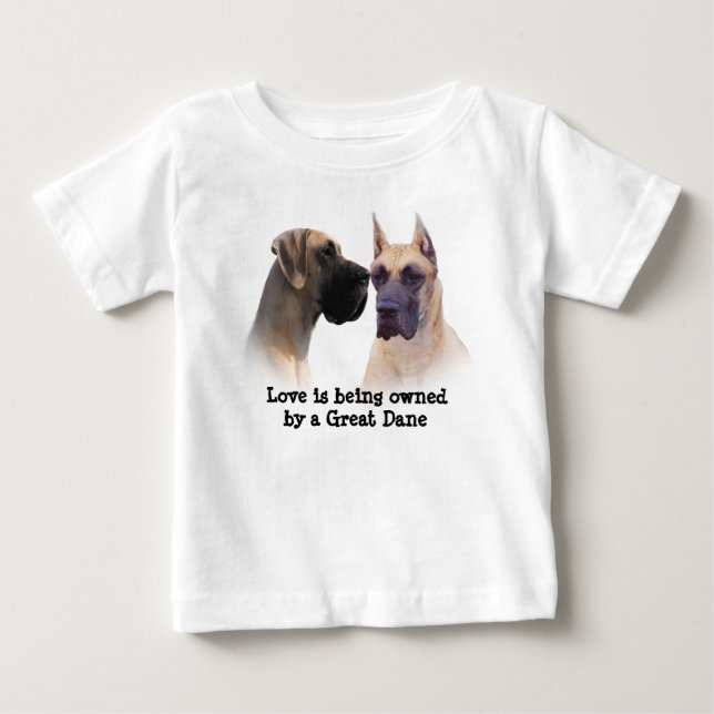 Großer Däne-König des Hundekleinkind-UnisexT - Baby T-shirt (Vorderseite)