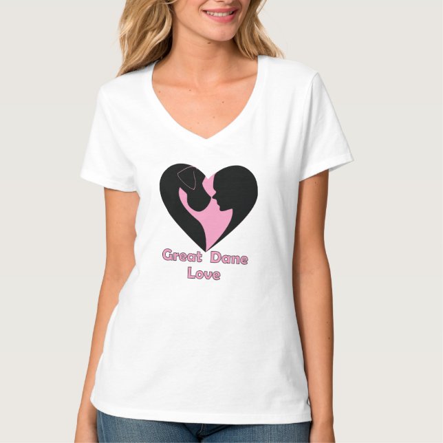 Großer Däne-Liebet-shirt T-Shirt (Vorderseite)