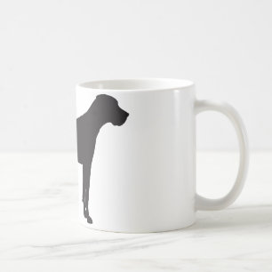 Großer Däne-Silhouette Kaffeetasse
