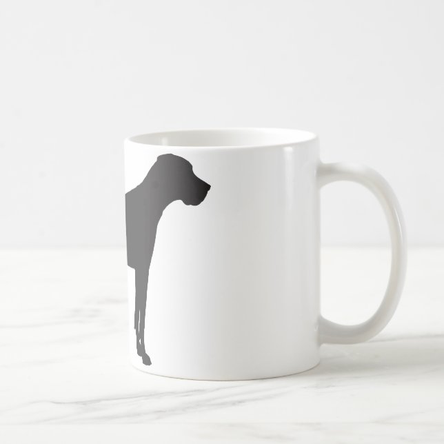 Großer Däne-Silhouette Kaffeetasse (Rechts)
