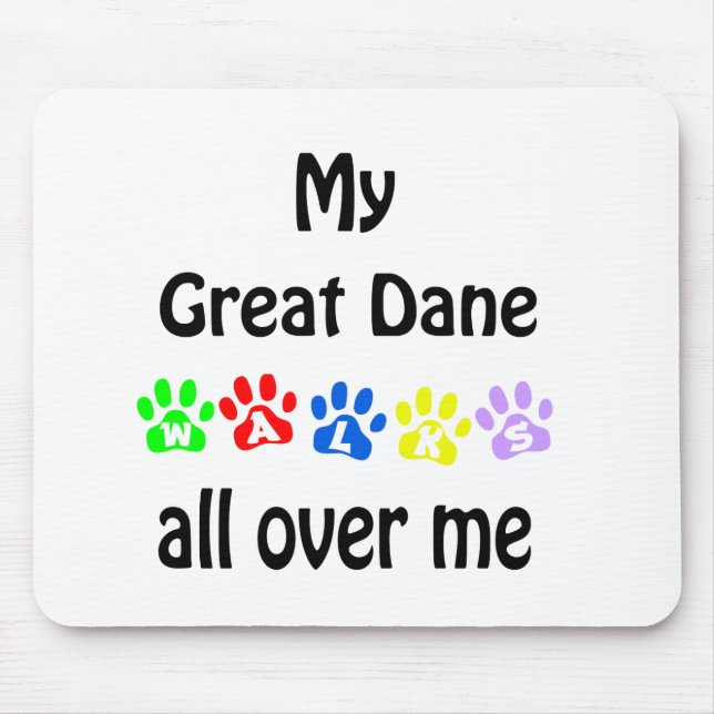 Großer Dane-Walking-Entwurf Mousepad (Vorne)