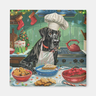 Großer Däne Weihnachtsbacken: Festliches Weihnacht Magnet