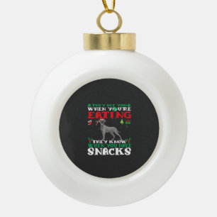 Großer Däne Weihnachtsspaß Classic T-Shirt Keramik Kugel-Ornament