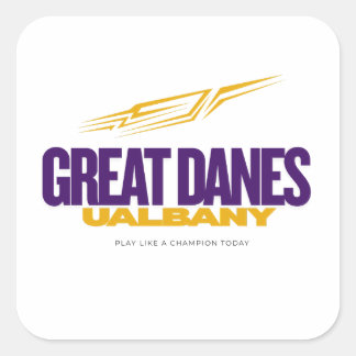 Großer Dänen-Stolz - Uni Baseball Quadratischer Aufkleber