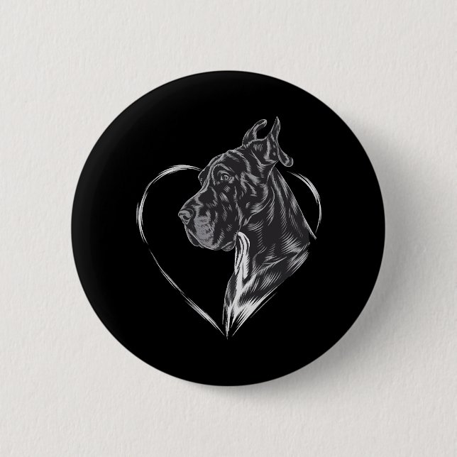 Großer Dänischer Hund  Button (Vorderseite)