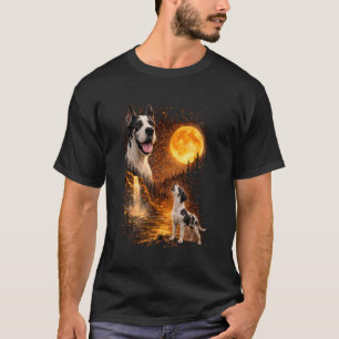Großer Dänischer Hundpuppy Heult zu seinem Beschüt T-Shirt