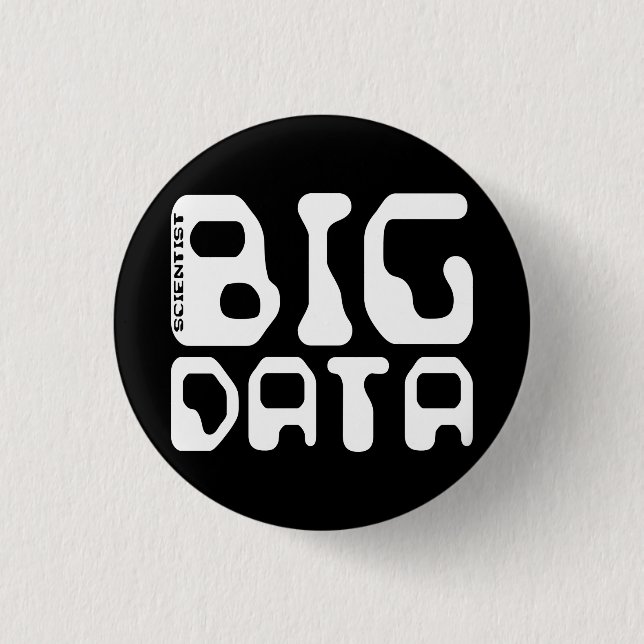 Großer Daten-Wissenschaftler Button (Vorderseite)