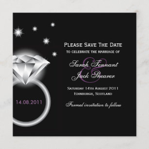 Grosser Diamantring Save the Date