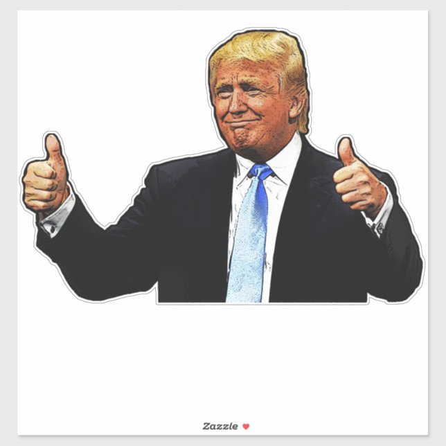 GROSSER DONALD TRUMP EXTRA GROSSER DEKALISCHER STI AUFKLEBER (Blatt)