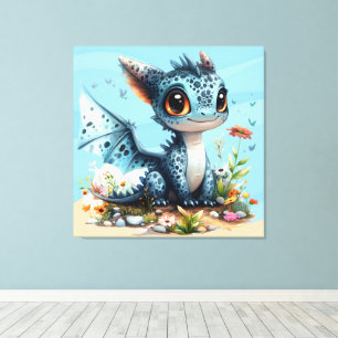 Großer Drache mit Augen Leinwanddruck