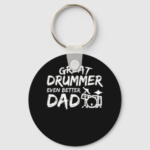 Großer Drummer noch besser Vater Geschenk Shirt Schlüsselanhänger