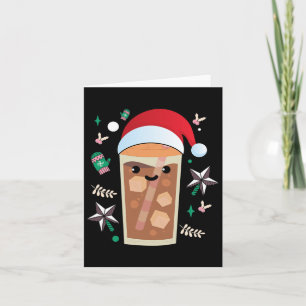 Großer Eiskaffee Weihnachtsbaum Espresso Karte