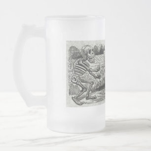 Großer elektrischer Schädel Mattglas Bierglas