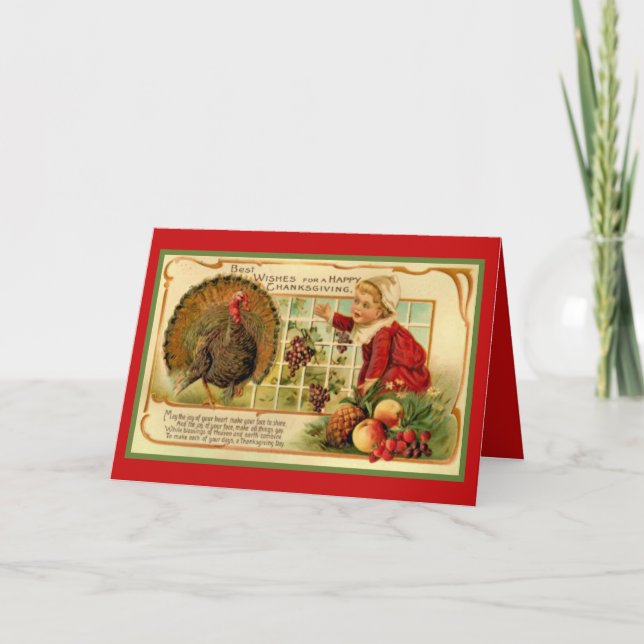 Großer Erntedank Feiertagskarte (Vorderseite)