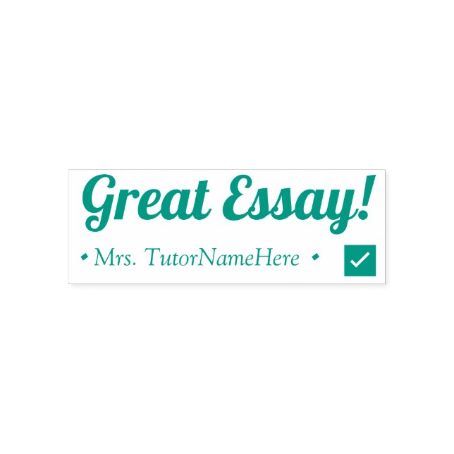 "Großer Essay!" Briefmarke zu Gummi Permastempel (Design)