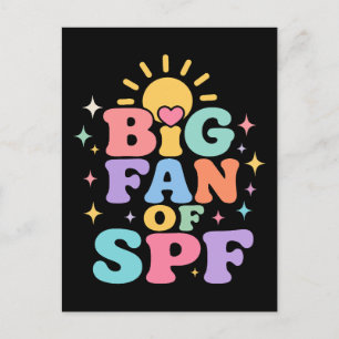 Großer Fan von SPF Sommer-Sonnenschutz Postkarte