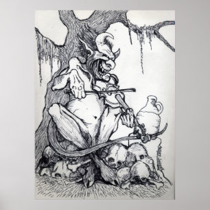 "GROSSER FAT-TEUFEL FIDDLIN " POSTER