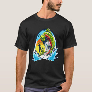 Großer Fisch Stalker Für professionelle Fischer Am T-Shirt