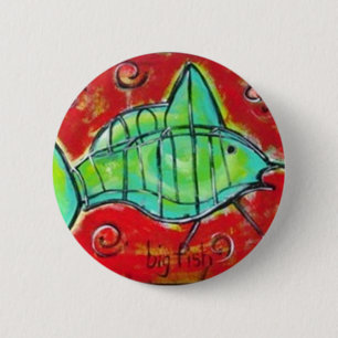 Großer Fischknopf Button