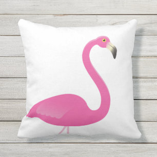 Großer Flamingo auf weißem Kissen im Freien Für Draußen