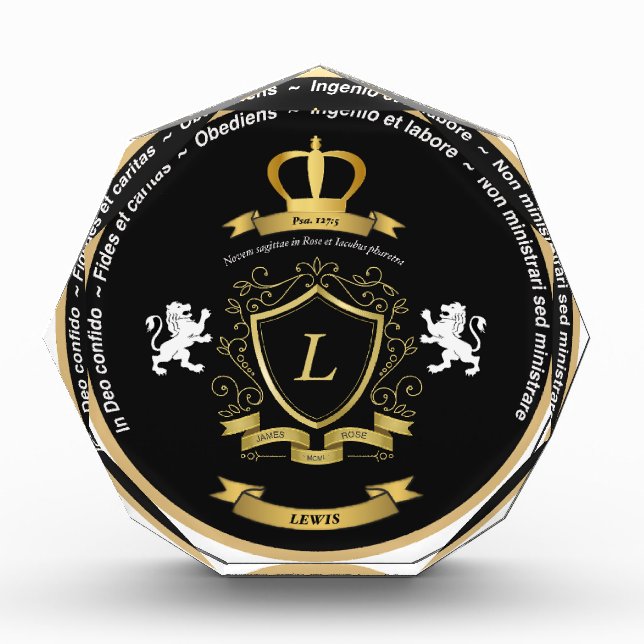 Großer Foto-Block mit Lewis-Wappen Fotoblock (Vorderseite)