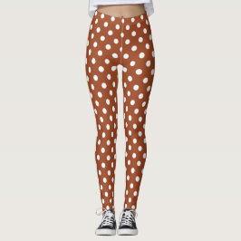 Grosser französischer Punkt auf Potter's Clay Brow Leggings