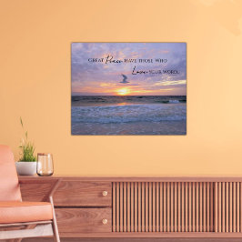 Großer Frieden Pastell Sonnenuntergang in Pastell Poster
