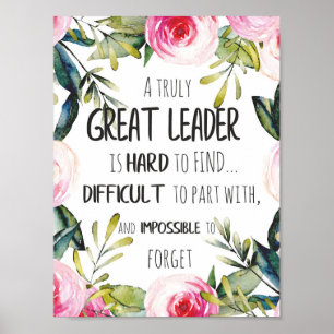 Großer Führer Geschenk großer Führer Freiheit Ziel Poster