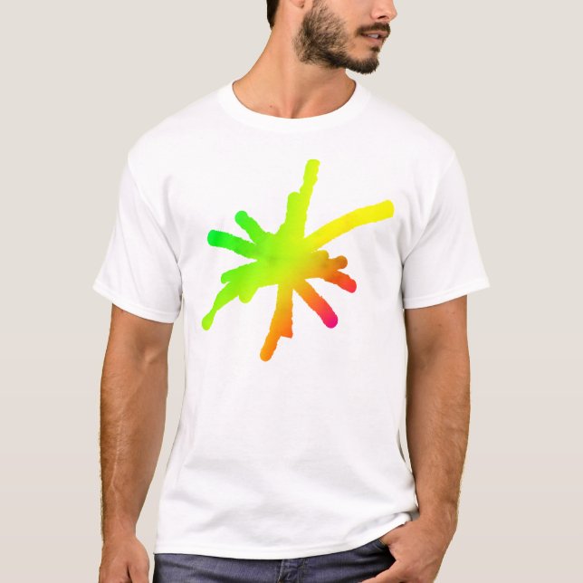 Großer Funke - Tye Dye Effekt T-Shirt (Vorderseite)