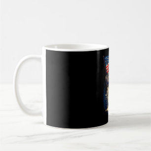 Großer Fuß Bigfoot Sasquatch amerikanische Flagge Kaffeetasse