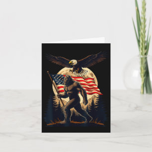 Großer Fuß Bigfoot Sasquatch amerikanische Flagge Karte