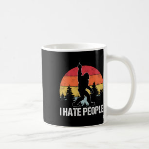 Großer Fuß Ich hasse Leute Mittelfinger Sasquatch  Kaffeetasse