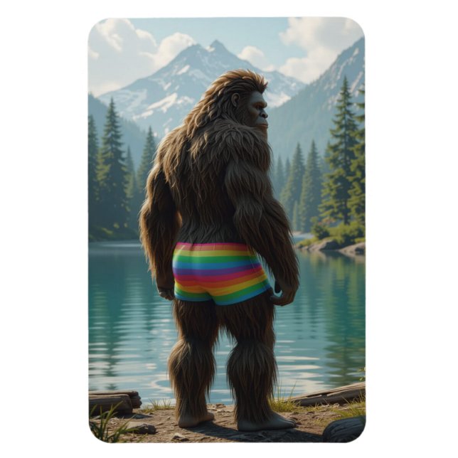 großer Fuß LGBTQ Magnet (Vertikal)