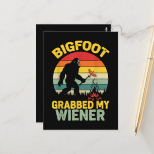 Großer Fuß packte mein Wiener Lustiges Sasquatch Postkarte
