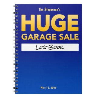 "Großer Garagenverkauf" Logbuch/Planner/Inventar/G Notizblock