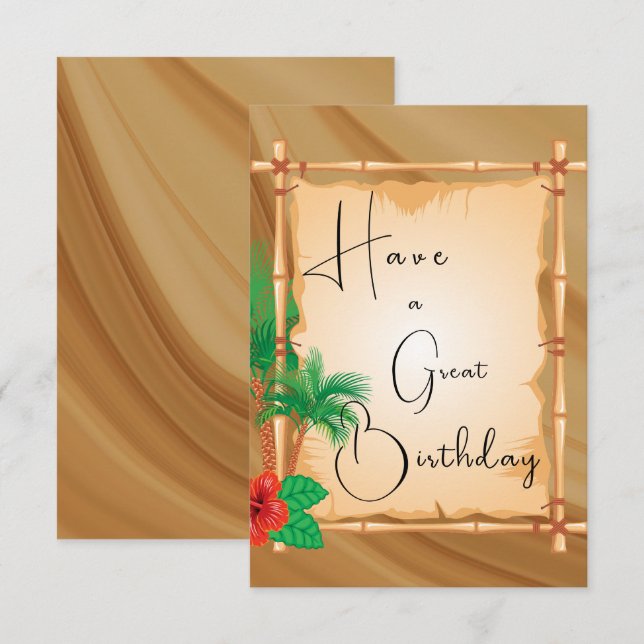 Großer Geburtstag Karte (Vorne/Hinten)