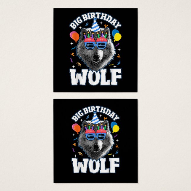 Großer Geburtstags-Wolf für Wölfe (Vorne & Hinten)