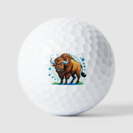 großer gehörnter Bison Golfball