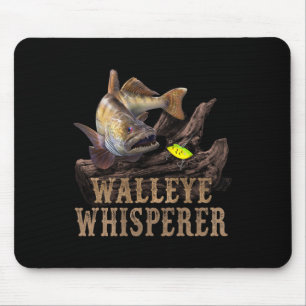 Großer Glasauge mit Angelköder zeichnet Glasaugen  Mousepad