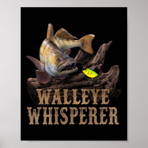 Großer Glasauge mit Angelköder zeichnet Glasaugen  Poster